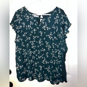 Maurice’s Green Floral Blouse